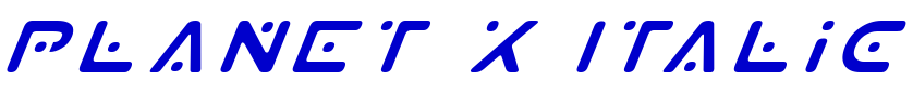 Planet X Italic 字体